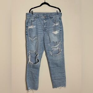 Distressed Blue Jeans